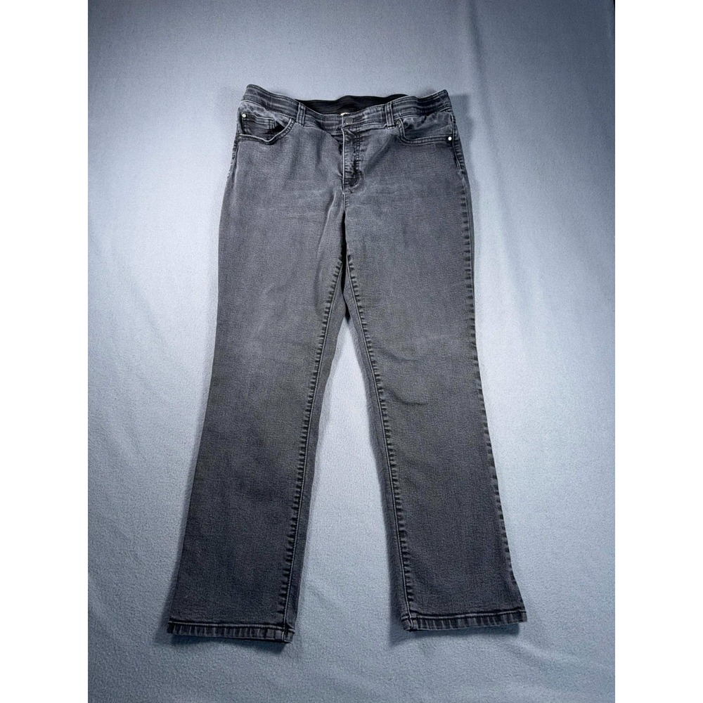 Chico's Fabulously Slimming Jeans Womens 2 Short Black Stretch 34x27.5